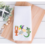 Mardi Gras Watercolor Animals Kitchen Dish Towel