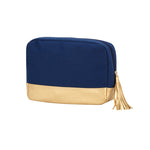 Cabana Cosmetic Bag - Navy and Gold - Pistachios Monograms and Gifts