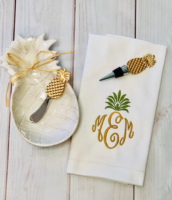 Pineapple Gift Set - Pistachios Monogram Embroidery