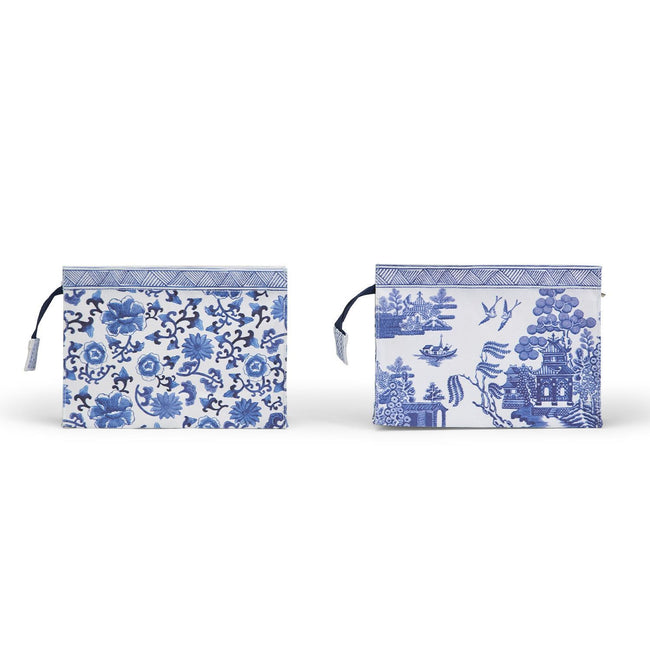 CHINOISERIE MULTIPURPOSE POUCH - Blue Floral
