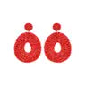 Red Beaded Caroline Earrings