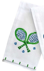Tennis Racquet Towel - Green & Blue