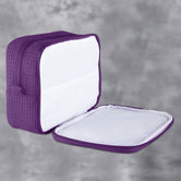 Waffle Weave Cosmetic Bag - Purple